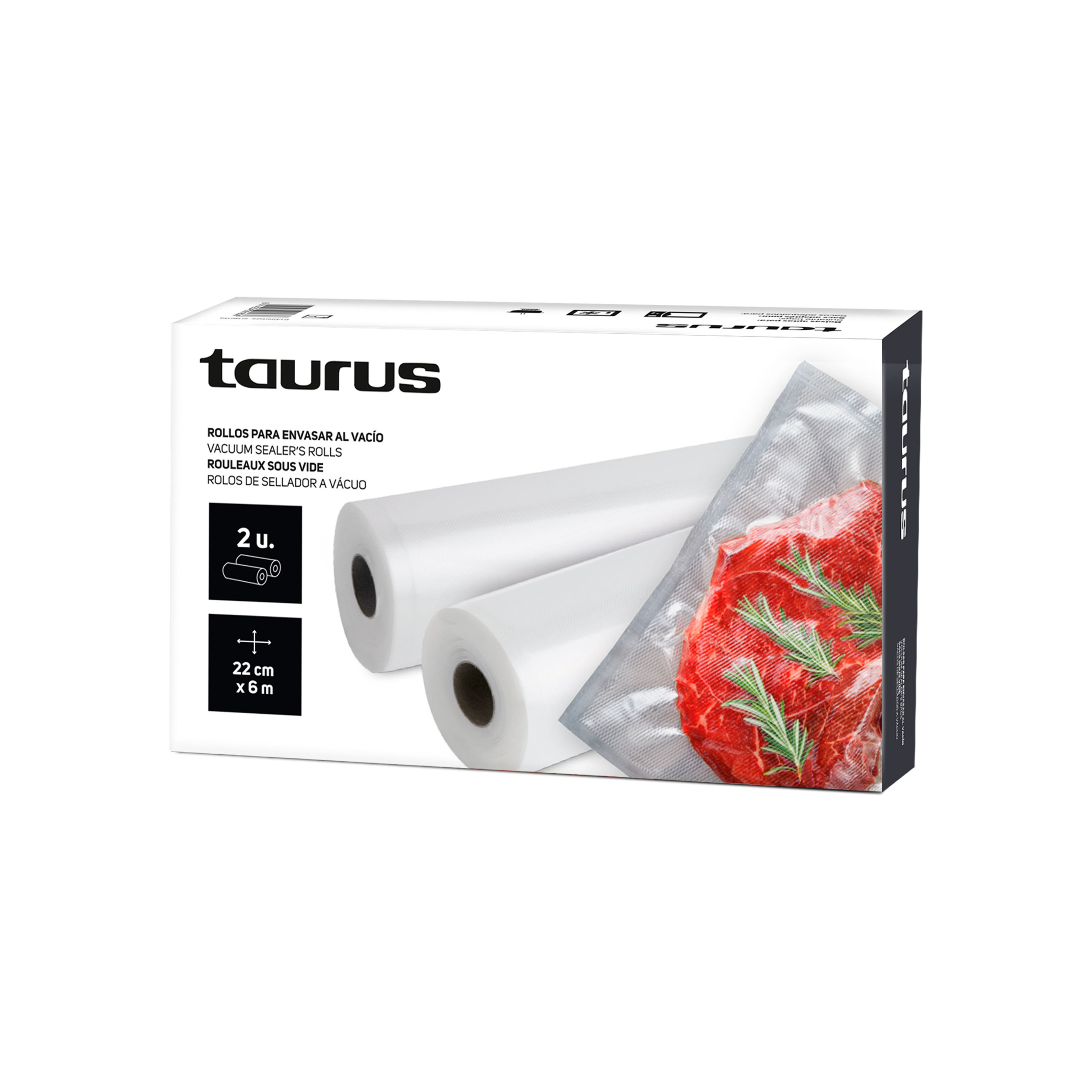 Taurus VAC6000 Vacuum Sealer Bags Plastic 22X600cm